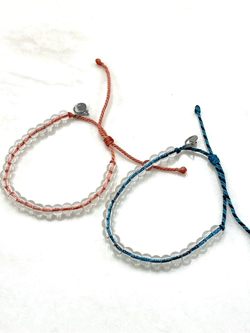 Clear Bead Adjustable Bracelet Duo
